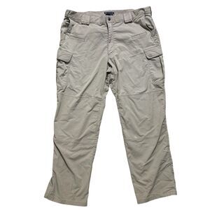 5.11 Tactical Cargo Pants Mens 40x32 Tan Khaki Ripstop Utility Work Outdoor READ